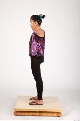 Whole Body Woman T poses Asian Casual Average Studio photo references